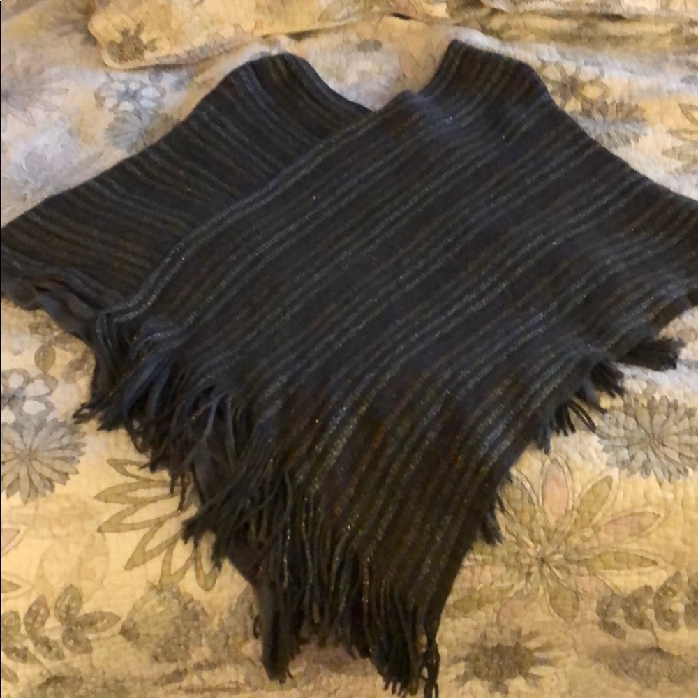 Reversible Knit Poncho